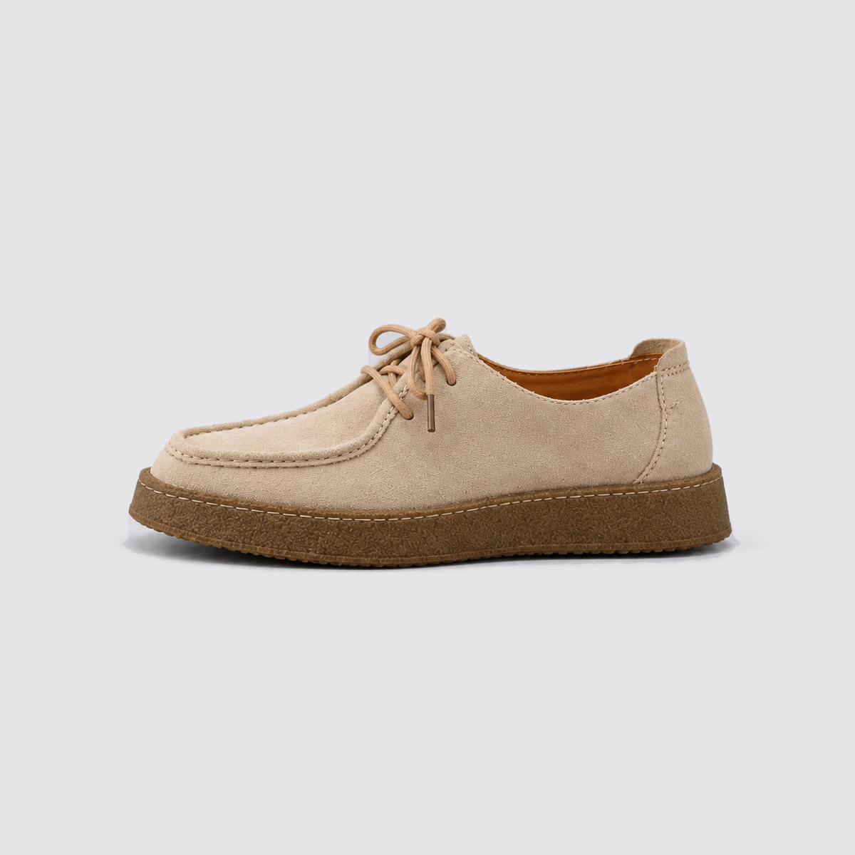Men's Suede-Look Crepe Sole Loafers, Moccasin Shoes - view 2