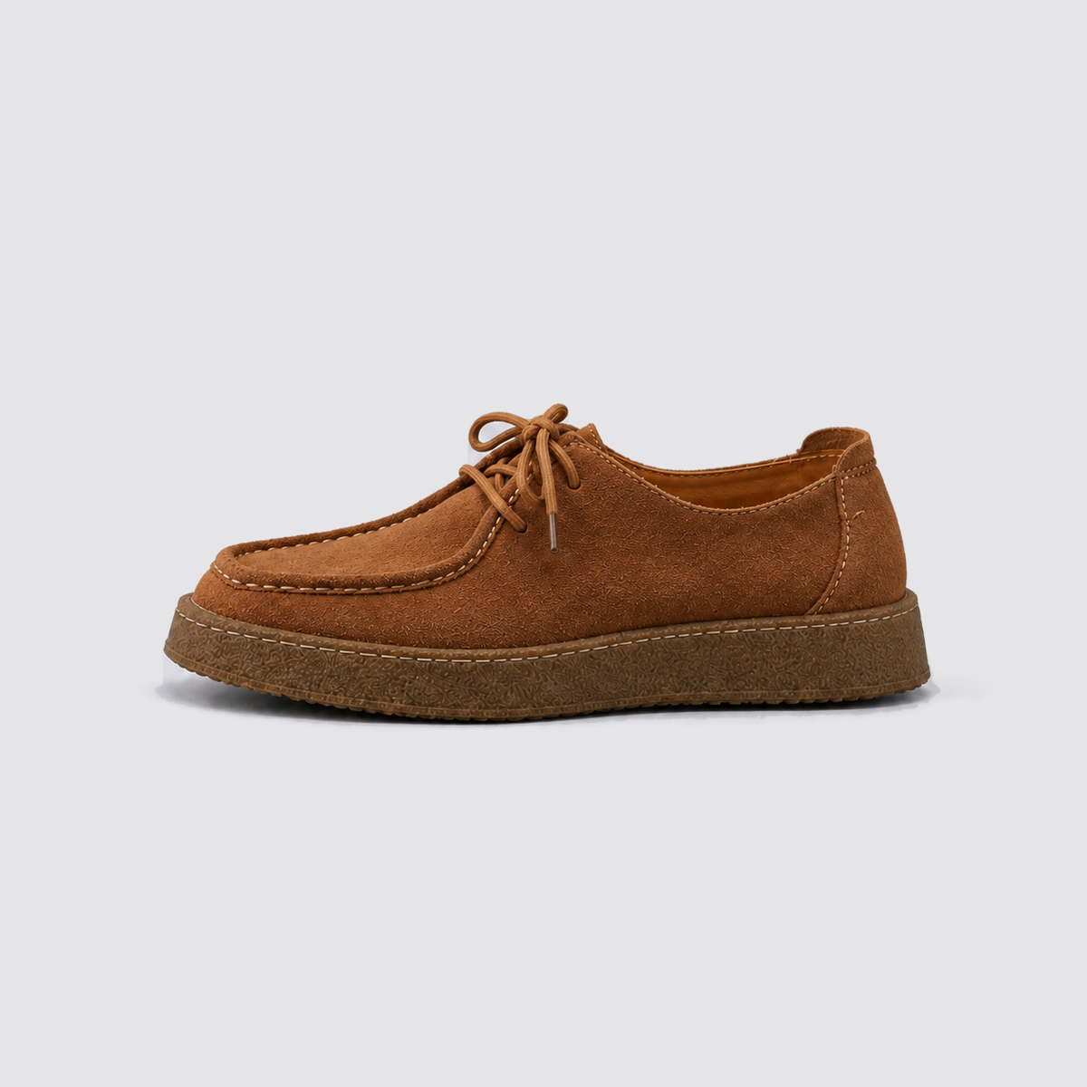 Men's Suede-Look Crepe Sole Loafers, Moccasin Shoes - view 3