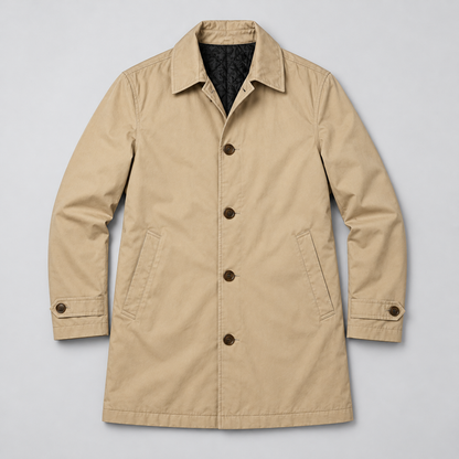 Men's Longline Button Coat, Winter - view 2