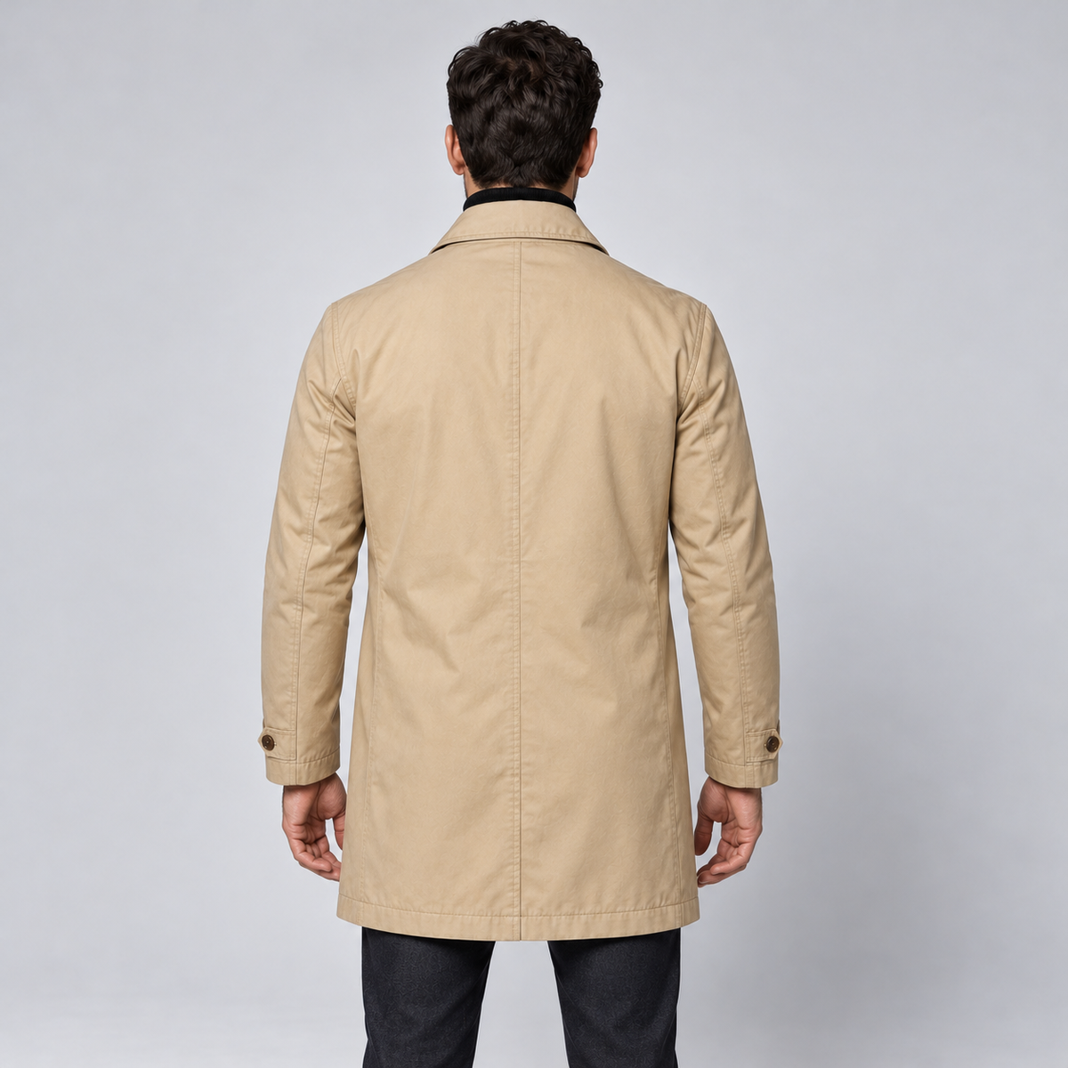 Men's Longline Button Coat, Winter - view 6