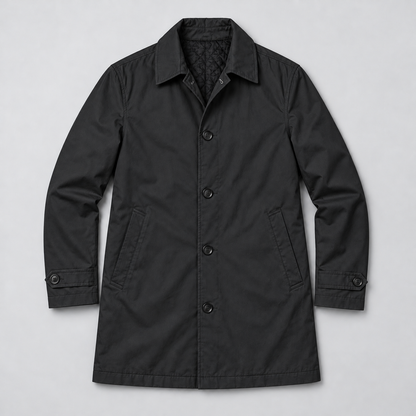 Men's Longline Button Coat, Winter - view 4