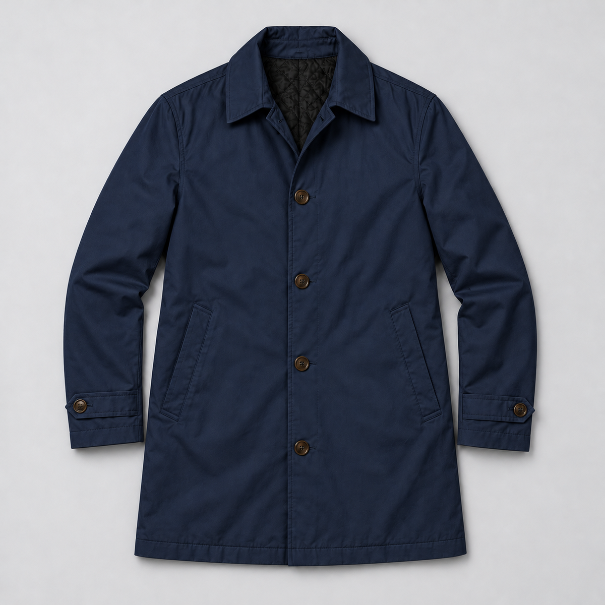 Men's Longline Button Coat, Winter - view 3
