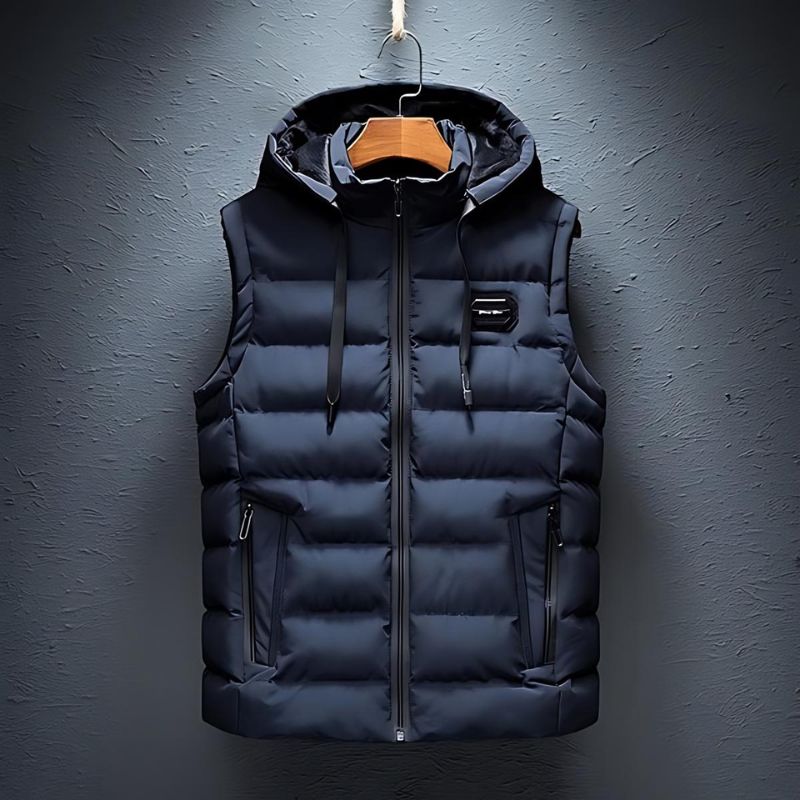 Men's Hooded Puffer Jacket, Quilted Coat - view 2