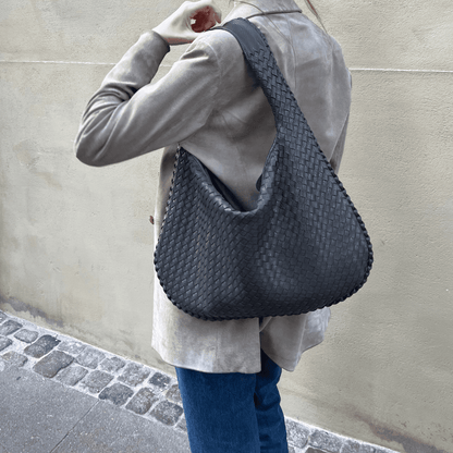 Bernaia | Woven Moon Bag
