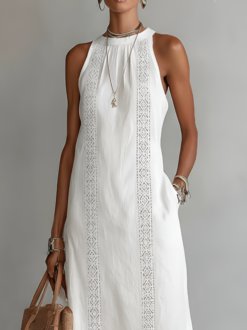 Vellana linen dress detail