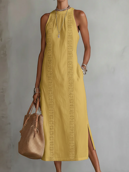 Vellana linen dress - Yellow