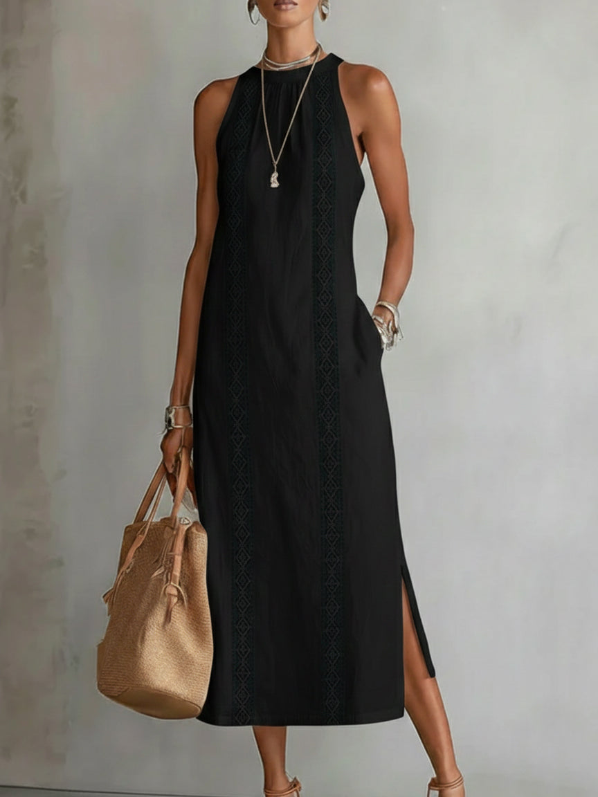 Vellana linen dress - Black