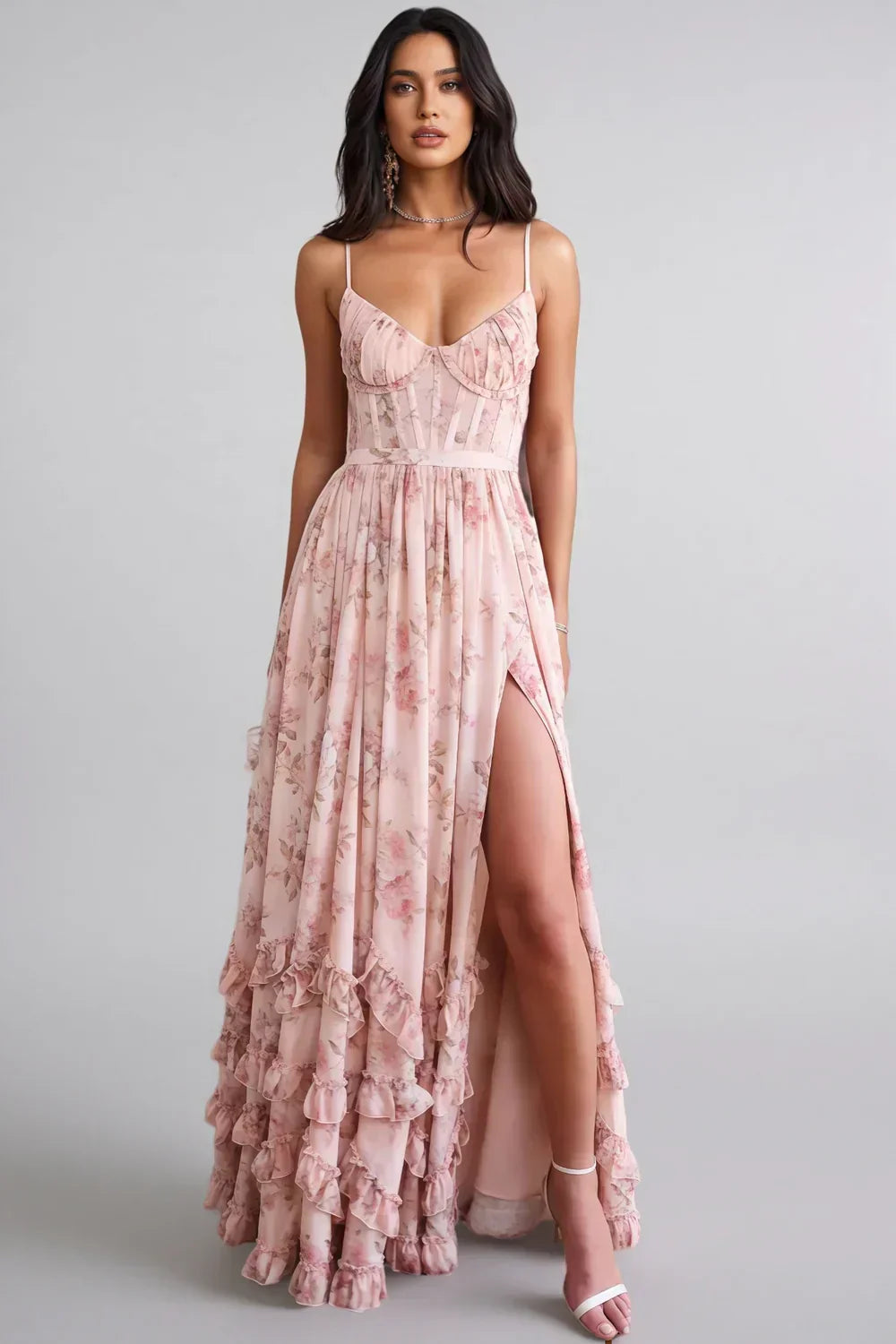 Olivia | Maxi Dress Flowy V-Neck Sleeveless