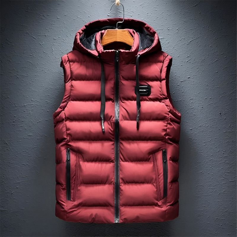 Men's Hooded Puffer Jacket, Quilted Coat