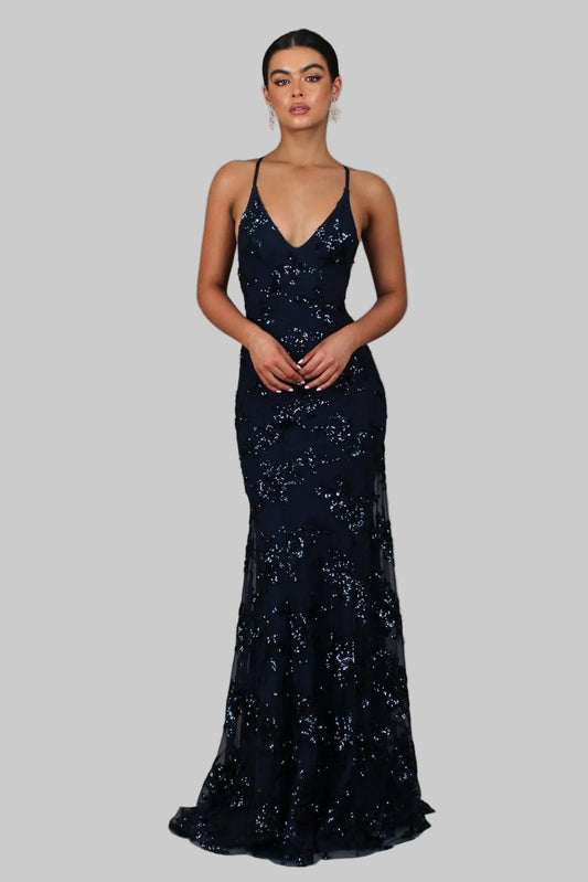 Glorienne — sequin maxi dress