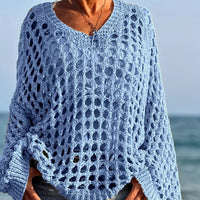 Sarvelle | Sweater Crochet Knit Relaxed Fit Open Weave
