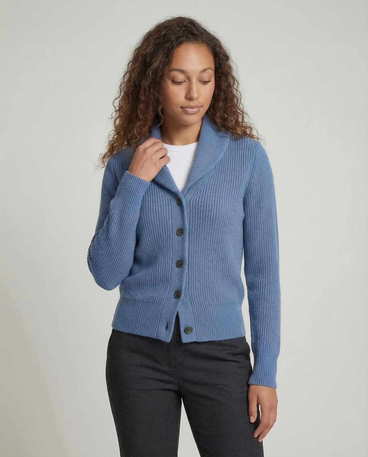 Women's Lapel Cardigan, Knitted - view 6