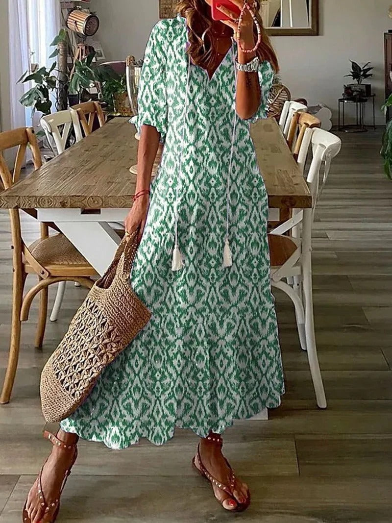 Lyranne | Women's Flowy Boho Summer Maxi Dress — image 2