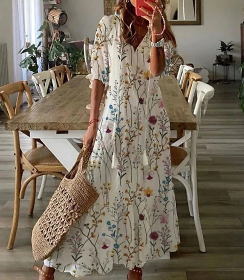 Lyranne | Women's Flowy Boho Summer Maxi Dress — image 5