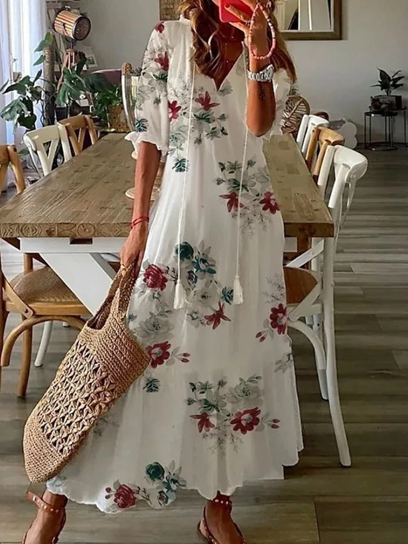 Lyranne | Women's Flowy Boho Summer Maxi Dress — image 7