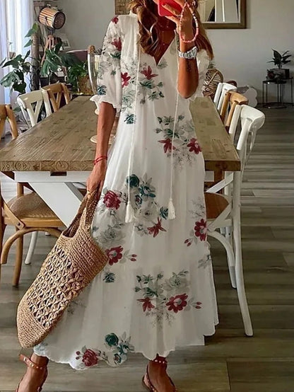 Lyranne | Women's Flowy Boho Summer Maxi Dress — image 7