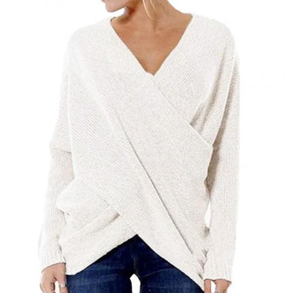 Ilse™ | Casual Cross-Over Sweater