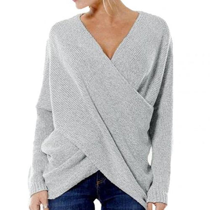 Ilse™ | Casual Cross-Over Sweater