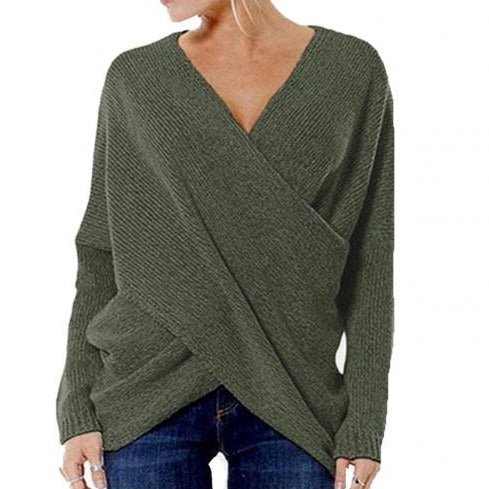 Ilse™ | Casual Cross-Over Sweater