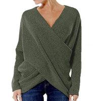 Ilse™ | Casual Cross-Over Sweater