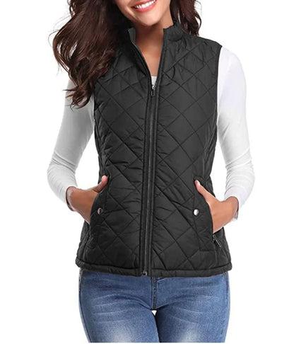 Women's Quilted Zip-Up Gilet, Puffer Vest - view 6