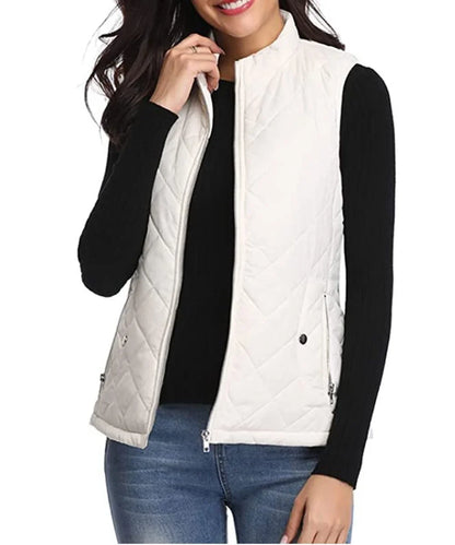 Women's Quilted Zip-Up Gilet, Puffer Vest - view 12