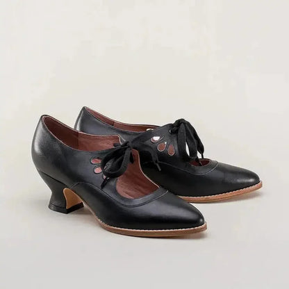 Women's Lace-Up Retro Heels, - view 6
