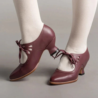 Women's Lace-Up Retro Heels, - view 5