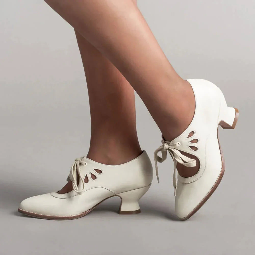 Women's Lace-Up Retro Heels, - view 2